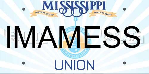 IMAMESS Mississippi License Plate