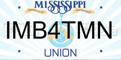 IMB4TMN Mississippi License Plate