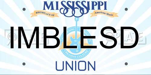 IMBLESD Mississippi License Plate