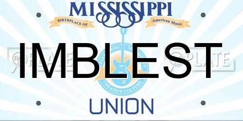 IMBLEST Mississippi License Plate
