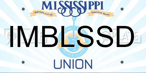 IMBLSSD Mississippi License Plate