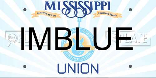 IMBLUE Mississippi License Plate