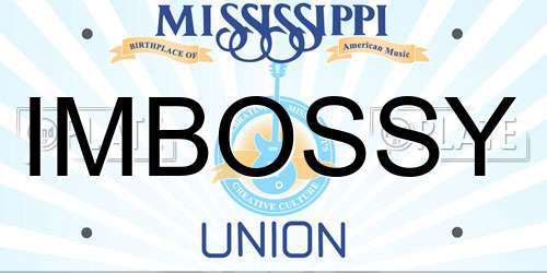 IMBOSSY Mississippi License Plate