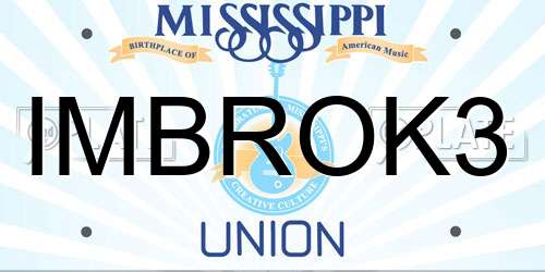 IMBROK3 Mississippi License Plate