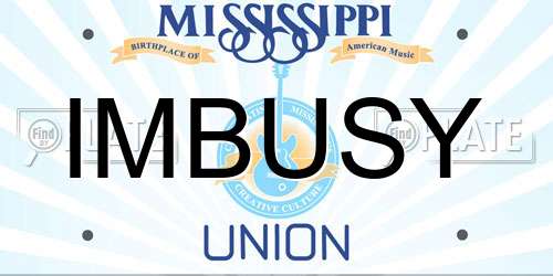 IMBUSY Mississippi License Plate
