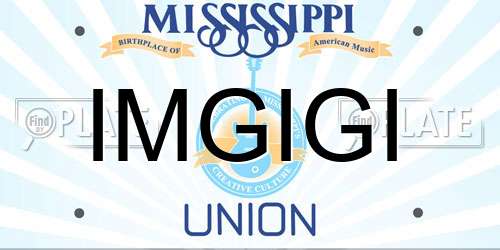 IMGIGI Mississippi License Plate
