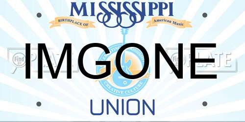 IMGONE Mississippi License Plate