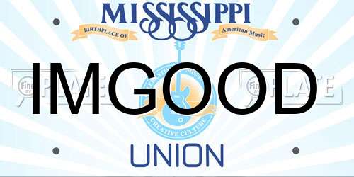 IMGOOD Mississippi License Plate