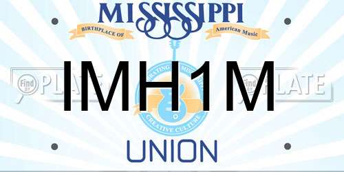 IMH1M Mississippi License Plate