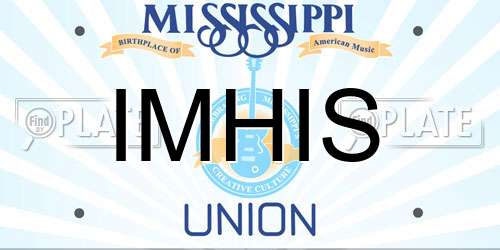 IMHIS Mississippi License Plate
