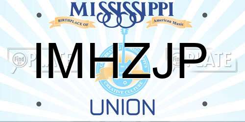 IMHZJP Mississippi License Plate
