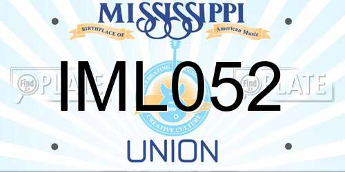 IML052 Mississippi License Plate