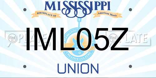 IML05Z Mississippi License Plate