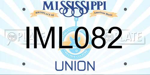 IML082 Mississippi License Plate