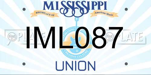 IML087 Mississippi License Plate