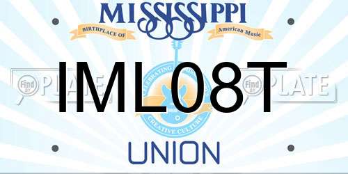 IML08T Mississippi License Plate
