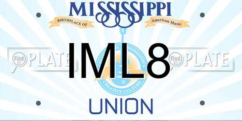 IML8 Mississippi License Plate