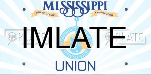 IMLATE Mississippi License Plate