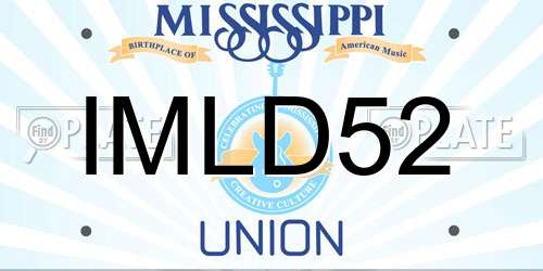 IMLD52 Mississippi License Plate