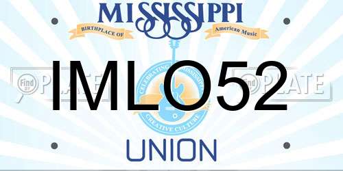 IMLO52 Mississippi License Plate