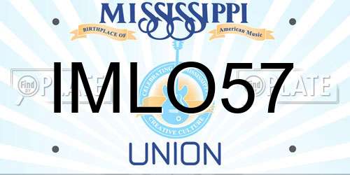 IMLO57 Mississippi License Plate
