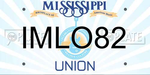 IMLO82 Mississippi License Plate