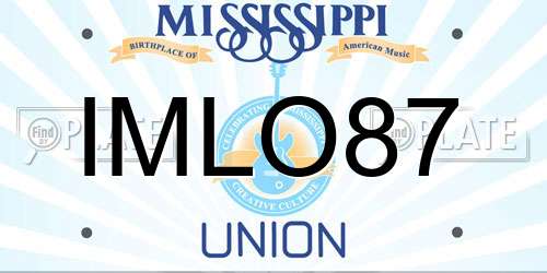 IMLO87 Mississippi License Plate