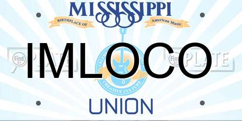 IMLOCO Mississippi License Plate