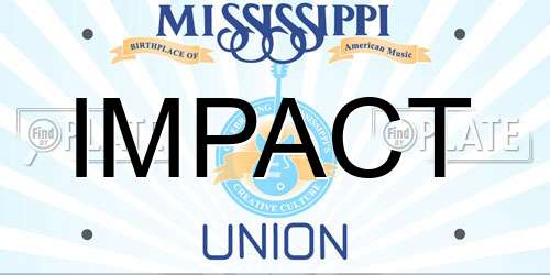 IMPACT Mississippi License Plate