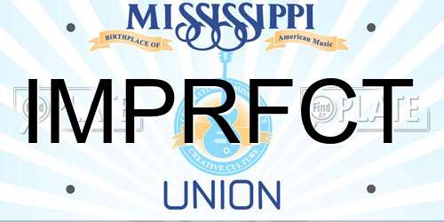 IMPRFCT Mississippi License Plate