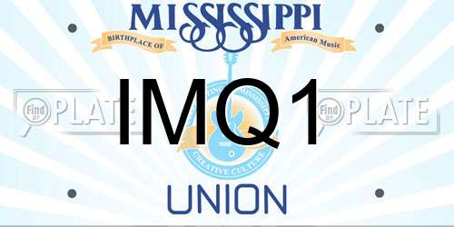 IMQ1 Mississippi License Plate