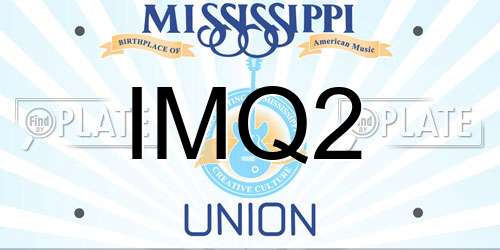 IMQ2 Mississippi License Plate