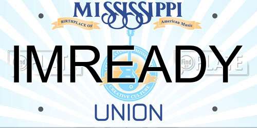 IMREADY Mississippi License Plate