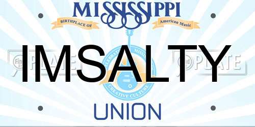 IMSALTY Mississippi License Plate