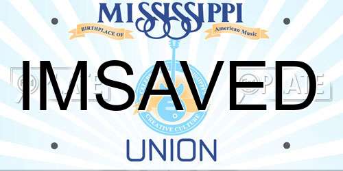 IMSAVED Mississippi License Plate