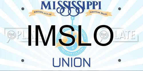 IMSLO Mississippi License Plate