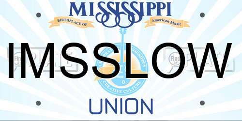 IMSSLOW Mississippi License Plate