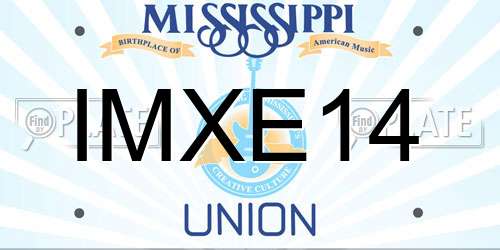 IMXE14 Mississippi License Plate