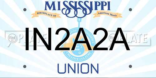 IN2A2A Mississippi License Plate