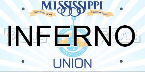 INFERNO Mississippi License Plate