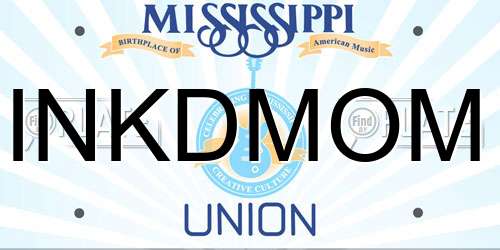 INKDMOM Mississippi License Plate