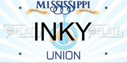 INKY Mississippi License Plate