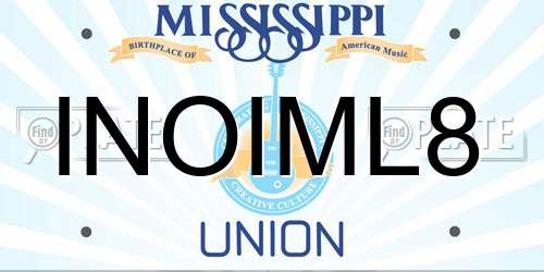 INOIML8 Mississippi License Plate