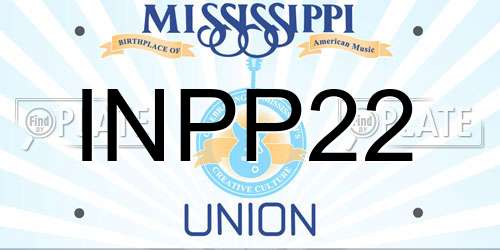INPP22 Mississippi License Plate