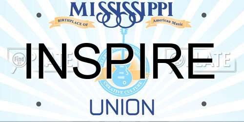 INSPIRE Mississippi License Plate