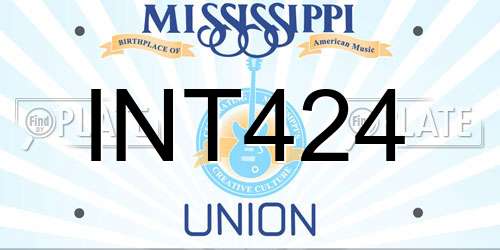 INT424 Mississippi License Plate