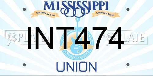 INT474 Mississippi License Plate