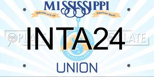 INTA24 Mississippi License Plate