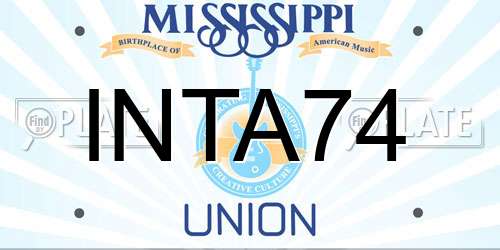 INTA74 Mississippi License Plate
