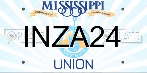 INZA24 Mississippi License Plate